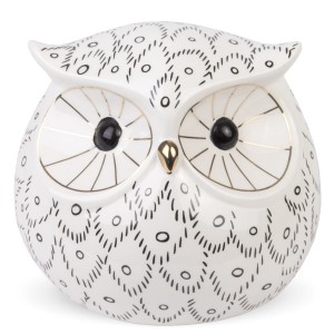 Skarbonka figurka sowa dekoracyjna ceramika duża 11,5x12,5