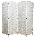 Parawan pokojowy dekoracyjny kotara 4 skrzydła 180x200 biały