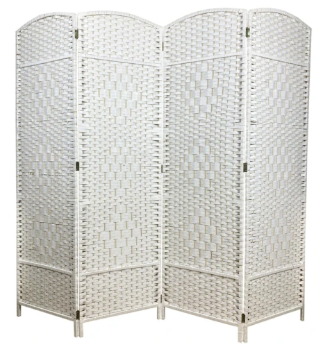 Parawan pokojowy dekoracyjny kotara 4 skrzydła 180x200 biały SU-033W 5901583763151