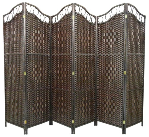 Parawan pokojowy dekoracyjny kotara 6 skrzydeł 180x300 brąz SU-036B-6 5901583763144