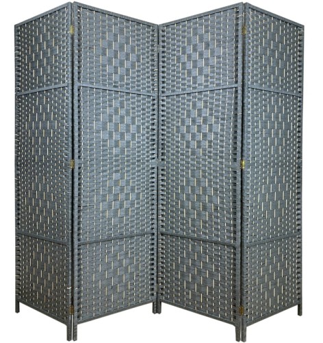 Parawan pokojowy dekoracyjny kotara 4 skrzydła 180x200 szary-4 5901583842481