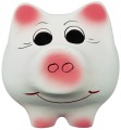 Skarbonka świnka dekoracyjna ceramiczna biel duża XL 16x23  ŚWINKA - XL BIAŁA