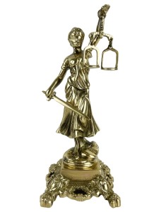 Temida figurka mosiądz bogini sprawiedliwości 22,5cm