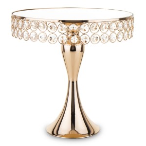 Patera taca metalowa lustrzana złota 28x28,5 139362