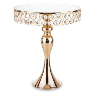 Patera taca metalowa lustrzana złota 34,5x28,5 139363