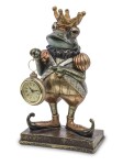 Figurka dekoracyjna żaba z zegarem 25,5x15,5 121680