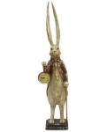 Figurka dekoracyjna królik z zegarkiem 54,5x13 114072 