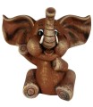 Skarbonka figurka słoń słonik ceramika brąz 23x29 5907595132893