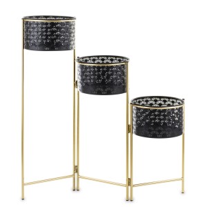 Kwietnik doniczka metalowa na stojaku wys. 70cm 143247
