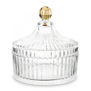 Szklany pojemnik dekoracyjny na waciki 15x14 144336