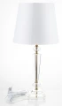 Lampka srebrna kryształ glamour lampa nocna  64x30,5 138547