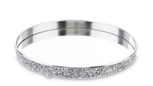 Taca lustrzana srebrna glamour dekoracyjna 3,5x26cm 145573