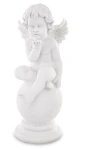 Aniołek dekoracyjny biały figurka 32x13 67104