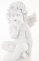 Aniołek dekoracyjny biały figurka 32x13 67104