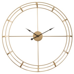 Zegar metalowy wiszący retro złoty 60x60 138605