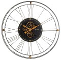 Zegar wiszący metalowy retro duży 90x90 131902