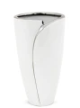 Wazon ceramiczny nowoczesny biały srebrny 24x13 112765
