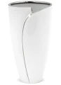 Wazon ceramiczny nowoczesny biały srebrny 29,5x16 112766