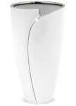 Wazon ceramiczny nowoczesny biały srebrny 29,5x16 112766