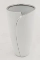 Wazon ceramiczny nowoczesny biały srebrny 29,5x16 112766
