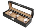 Szkatułka etui kasetka na zegarek zegarki 6 szt KARBON SU-026 8009235460070