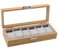 Szkatułka pudełko etui kasetka na zegarek zegarki 6 szt drewniane SU-035 5900779377042