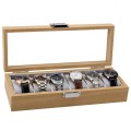 Szkatułka pudełko etui kasetka na zegarek zegarki 6 szt drewniane SU-035 5900779377042