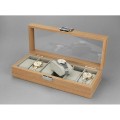 Szkatułka pudełko etui kasetka na zegarek zegarki 6 szt drewniane SU-035 5900779377042