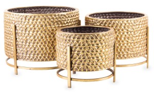 Donica osłonka doniczka doniczki metalowa kpl. 3 szt 141174