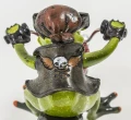 Figurka dekoracyjna żaba chopper 14x21 121421 5902663214211