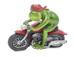 Figurka dekoracyjna żaba motocykl 11x10 127599
