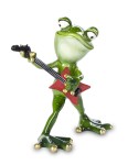 Figurka dekoracyjna żaba gitarzysta 15x13 131141