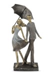 Figurka para pod parasolem złota family 37x16,5 114357