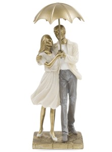 Figurka dekoracyjna para pod parasolem 27,5x10,5 122309