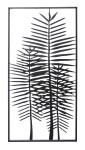 Dekoracja ścienna metalowa czarna 83x42 129364