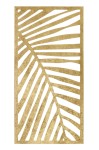 Dekoracja ścienna metalowa złota liście 80x38 142562
