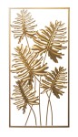 Dekoracja ścienna metalowa złota 80x40 129375