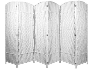 Parawan pokojowy dekoracyjny kotara 6 skrzydeł 180x300 biel
