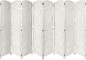Parawan pokojowy dekoracyjny kotara 8 skrzydeł 175x320 biel
