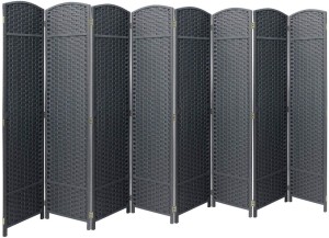 Parawan pokojowy dekoracyjny kotara 8 skrzydeł 170x320 grafit