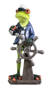 Figurka dekoracyjna żaba sternik 18x8x7 159190