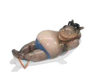 Figurka dekoracyjna Hipopotam 11x20x11 159214