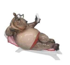 Figurka dekoracyjna Hipopotam 13,5x19x9 159215