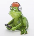 Figurka dekoracyjna żaba gracz 11x10 127597