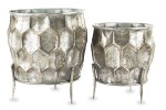 Donica osłonka doniczka doniczki metalowa kpl. 2 szt 141100