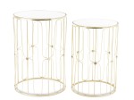 Stolik metalowy złoty Kpl. 2 Szt. 55x38/ 50x33 140323