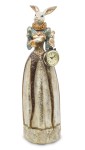 Figurka dekoracyjna królik z zegarkiem 44x13x9,5 121682