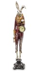 Figurka dekoracyjna królik z zegarkiem 54x11x10,5 121681