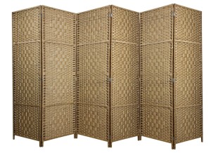 Parawan pokojowy dekoracyjny kotara 6 skrzydeł 180x300 jasny brąz