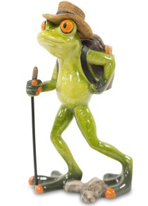 Figurka dekoracyjna żaba turysta 16,5x9x8cm 115787